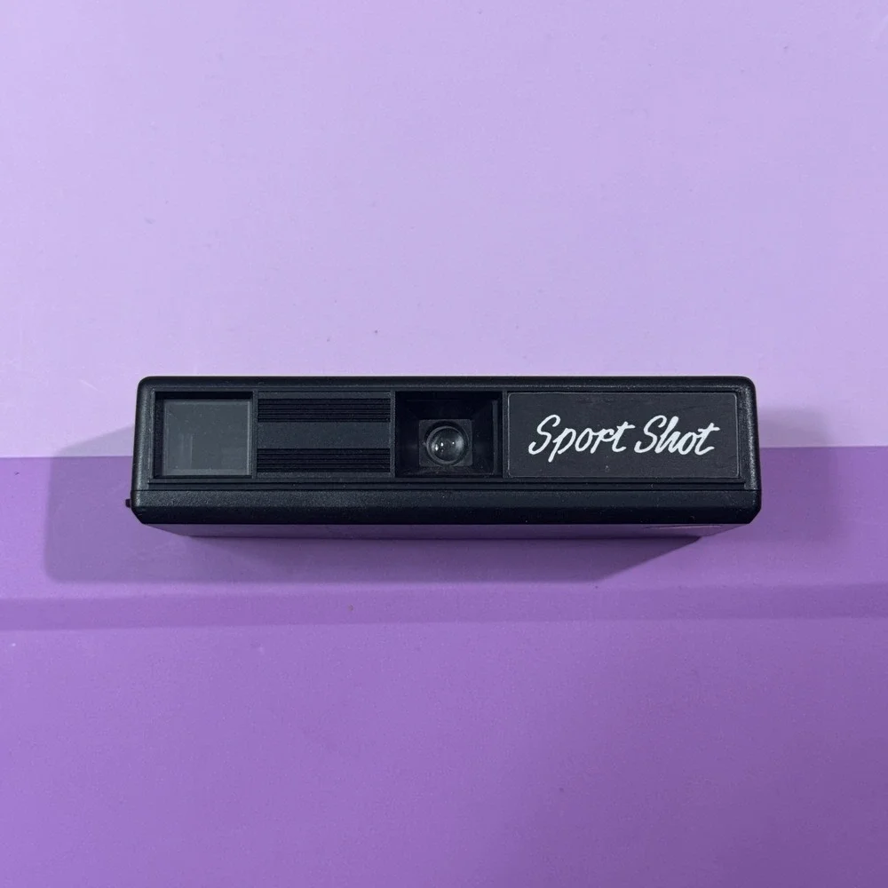 Vintage Sakar Sport Shot 110 Film Camera Black Untested